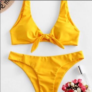 Yellow neon bathing suit (top & bottom)